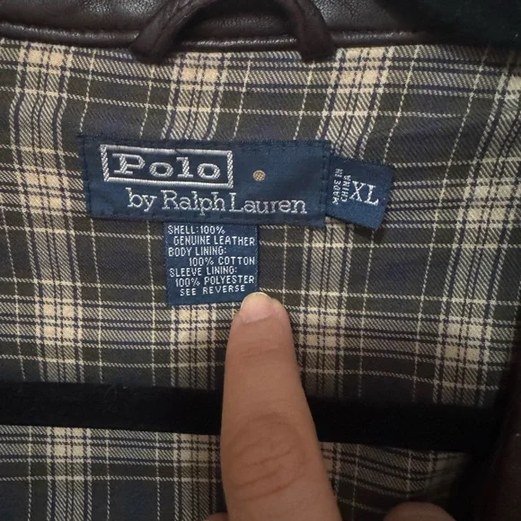 Polo by Ralph Lauren Brown Leather Jacket - Picture 4 of 6